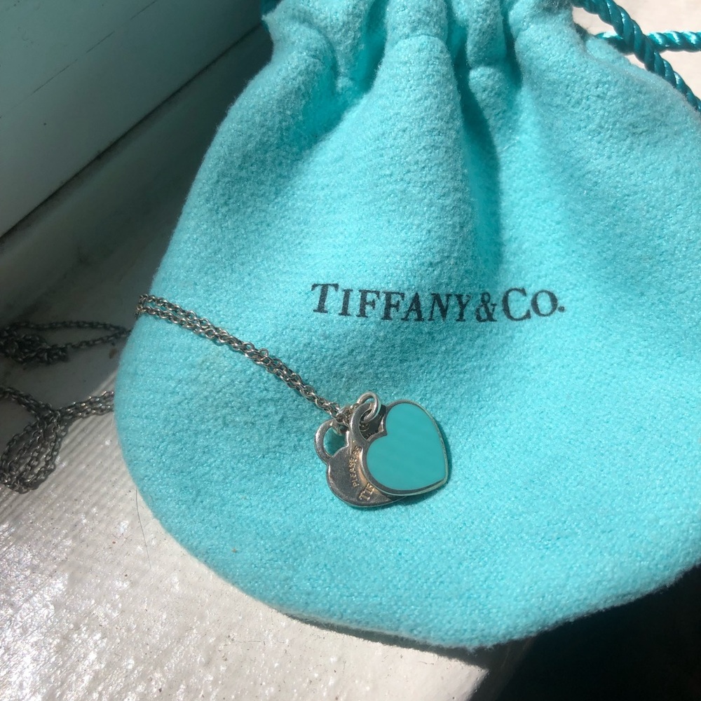 Tiffany & Co Tiffany Blue Double Heart Tag Pendant necklace in Silver (mini)